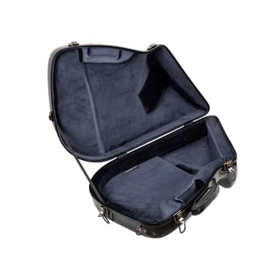 Crossrock French Horn Case - Fiberglass Hardshell Bell Undetachable Hard Case with Backpack Straps image 4