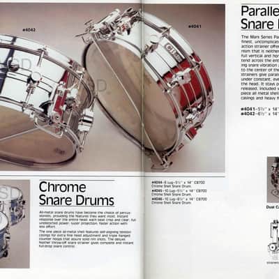 CB-700 - 5x14" Snare Drum 10-Lug Parallel Throw Off Chrome 1980's image 2