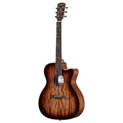 Alvarez Guitars AF66CE Artist Series OM/Folk Acoustic-Electric Guitar w/Cutaway  -Shadowburst image 7