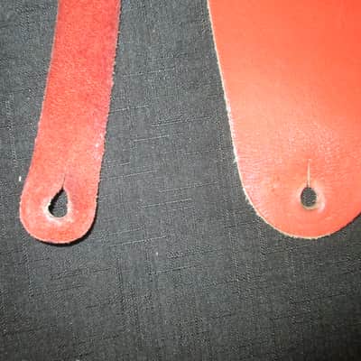 Guitar Center Vintage Red Leather Guitar Strap image 2
