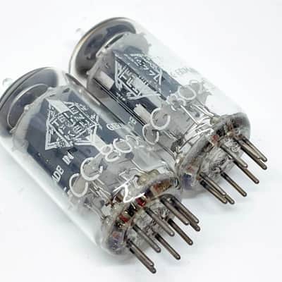 2 x NOS Telefunken ECC802S Test V.STRONG & BALANCED ◇Diamond Triode Vacuum Tubes image 7