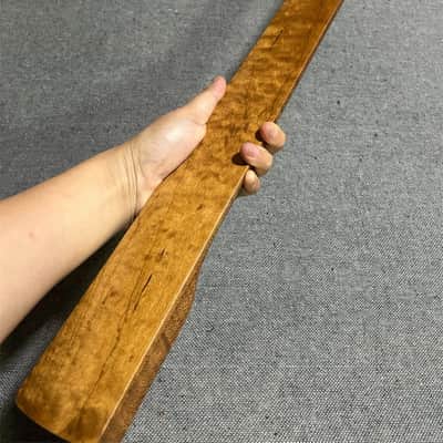 Roasted flame maple 20 fret Fretless J Bass guitar Neck parts 4 string 34inch image 1