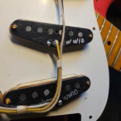 Fender Limited Edition Wildwood 10 Custom Shop 1957 Stratocaster 2017 - Faded Fiesta Red over Gold Sparkle image 15