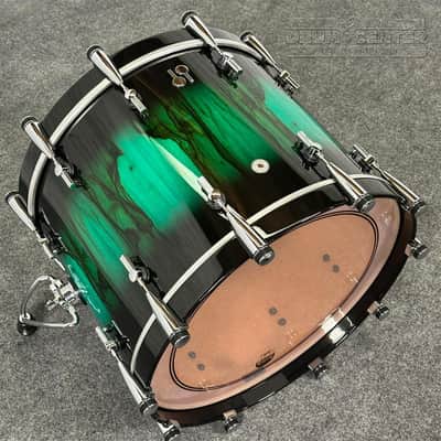 Sonor SQ2 Beech 5pc Drum Set Green Burst over African Marble Gloss image 6