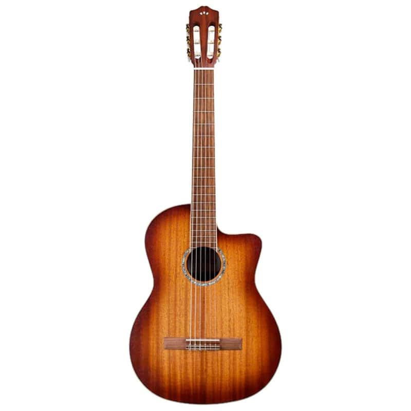 Cordoba C4-CE - Edgeburst Solid Mahogany Top, Mahogany Back & Sides with Pickup, Budget Electro-Clas image 1