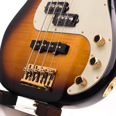 Fender 75th Anniversary American Professional II PJ Precision Bass 2026 - 2-Color Sunburst 4241gr image 5