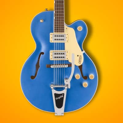 Gretsch G2420T Streamliner Hollow Body 6-String Right-Handed Electric Guitar with Laminated Maple Body, Bigsby B60 Vibrato Tailpiece and Laurel Fingerboard (Fairlane Blue) image 7