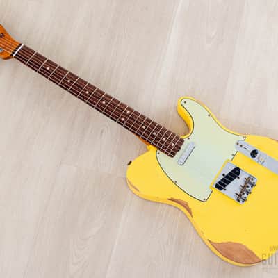 2023 Fender Custom Shop 1963 Telecaster Heavy Relic Graffiti Yellow w/ Case, CoA image 9