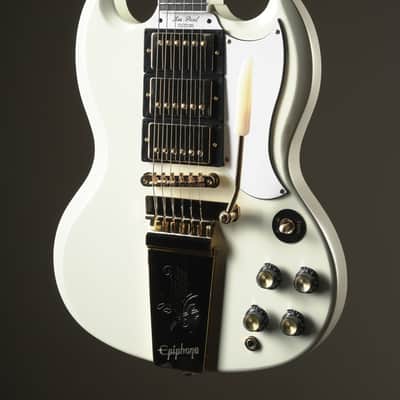 Epiphone "Inspired by Gibson Custom shop" 1963 Les Paul SG Custom w/ Maestro Vibrola - Arctic White incl. OHSC image 7