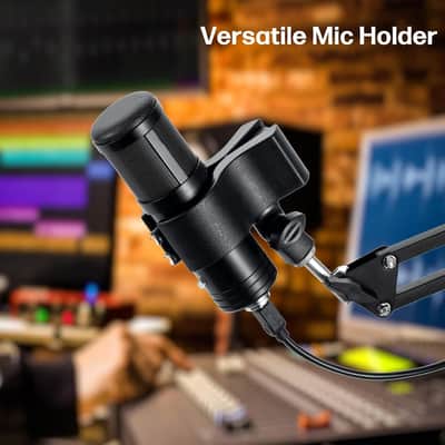 Large Microphone Clip Holder | Universal Mic Mount for Microphones 1.26 to 2.3 Inch Diameter image 6