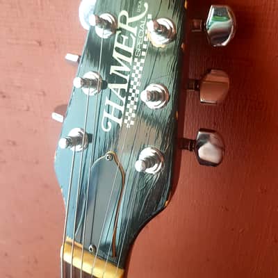 Hamer Special 1982 unique & rare union jack glitter & sparkle relic cherry & orange image 15