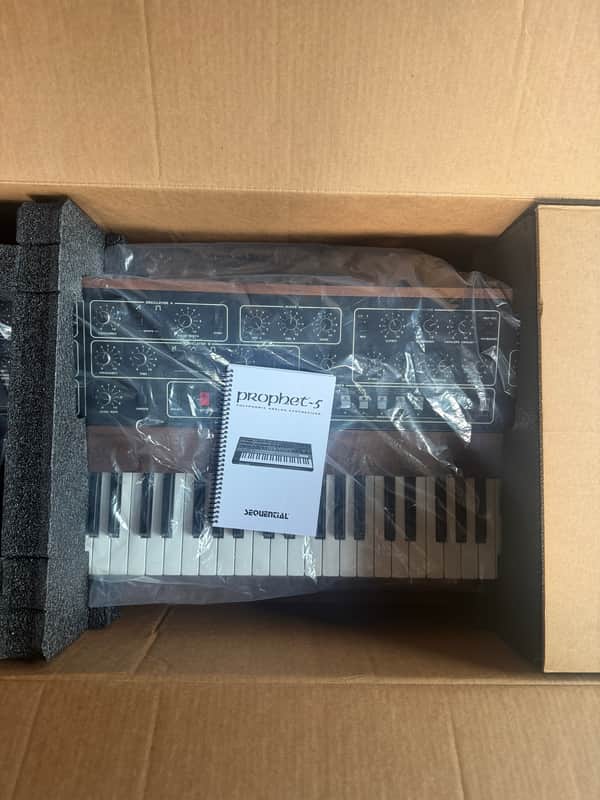 Sequential Prophet-5 61-Key 5-Voice Polyphonic Synthesizer 2020 - Present - Black with Wood Sides image 1