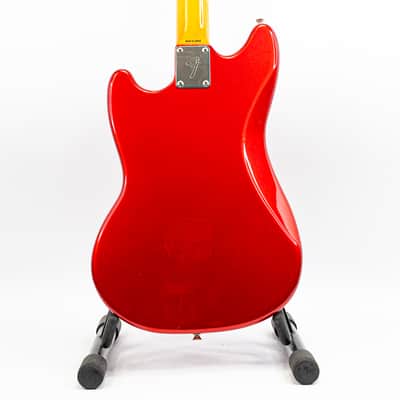Fender Mustang MG69 MIJ 2012 Candy Apple Red Matching Headstock w/ Gig Bag image 2