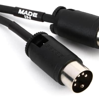Boss BMIDI-PB2 MIDI Cable with Adjustable Straight/Angled DIN Connectors - 2 foot image 1