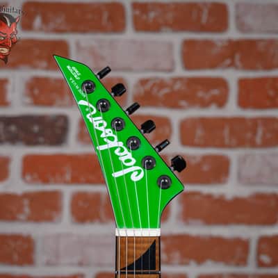 Jackson USA Custom Shop One Off King V Slab Top Kawasabi Green Nitro Studio Relic with Rear Black Pin Stripes 2025 w/OHSC image 11
