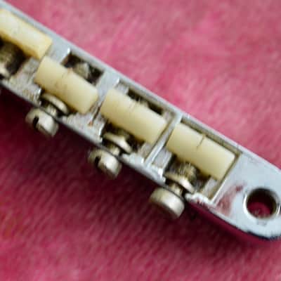 Vintage Gibson 1960's ABR-1 Chrome Bridge Patent Number Nylon Saddles ES-335 SG Standard image 3