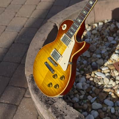 Gibson Les Paul 59' Specs R8 Historic Makeovers Brazilian Rosewood 2014 "Pearly Gates" Burst image 11