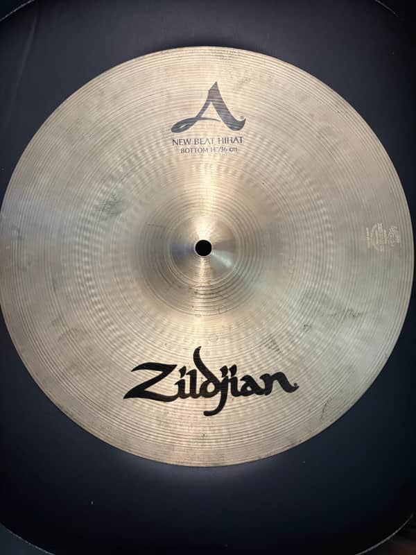 Zildjian 14” A Custom Hi-Hat Top with 14” A New Beat bottom  Mid-2000s - Brilliant - Custom Hybrid Frankenset - 998g/1451g image 1