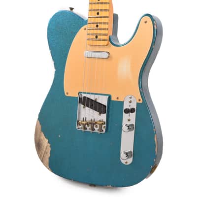 Fender Custom Shop 1952 Telecaster "Chicago Special" Heavy Relic Super Aged Blue Sparkle w/Gold Anodized Pickguard (Serial #R124568) image 2