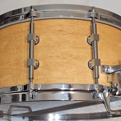 Tama 14"x 6.5" Artstar Custom Premium Maple Shell Snare in Gloss Natural Birdseye Maple Veneer image 5