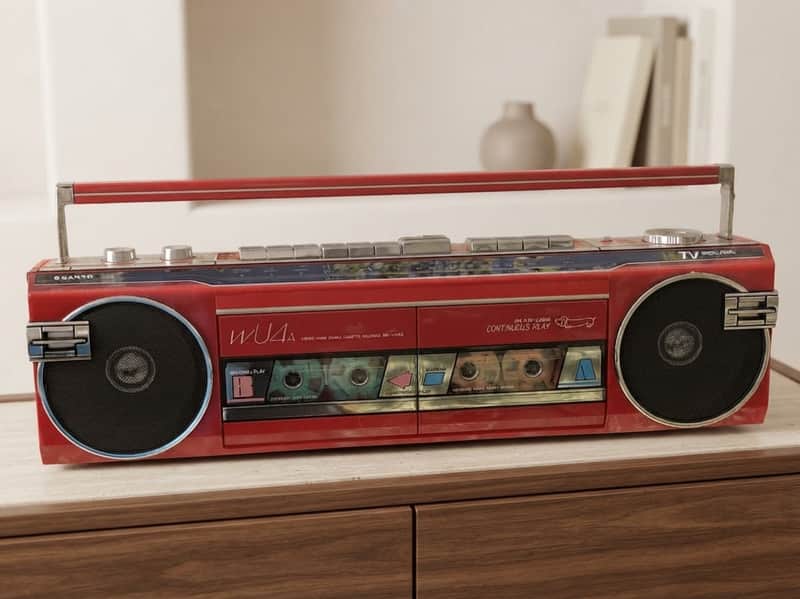 Sanyo wU4a Rare Vintage MINT Cassette Boombox Getto blaster JDM Warranty image 1