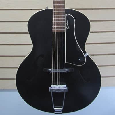 Godin 5th Avenue SG Black Archtop Acoustic Guitar, with gig bag image 1