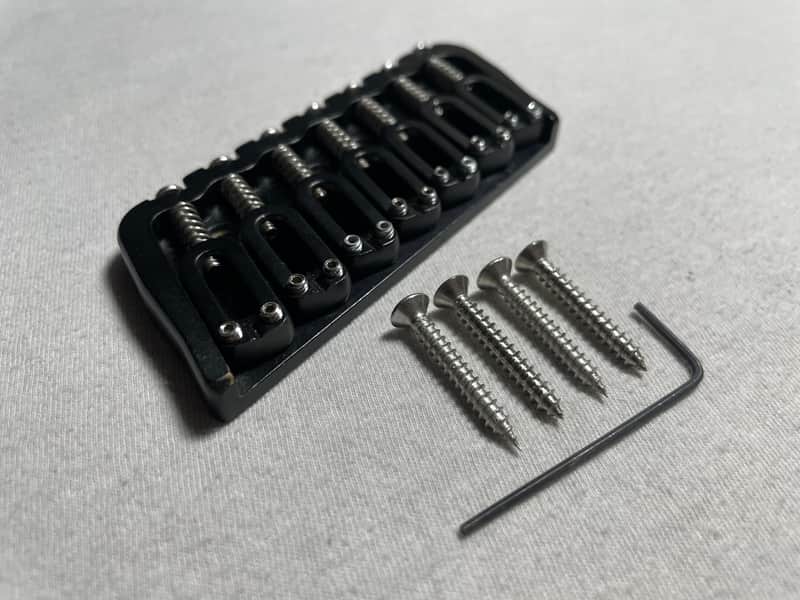 Hipshot Multiscale 7 String Bridge 18 degrees - Black image 1