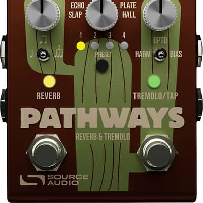 Source Audio Pathways Reverb + Tremolo Effects Pedal image 1