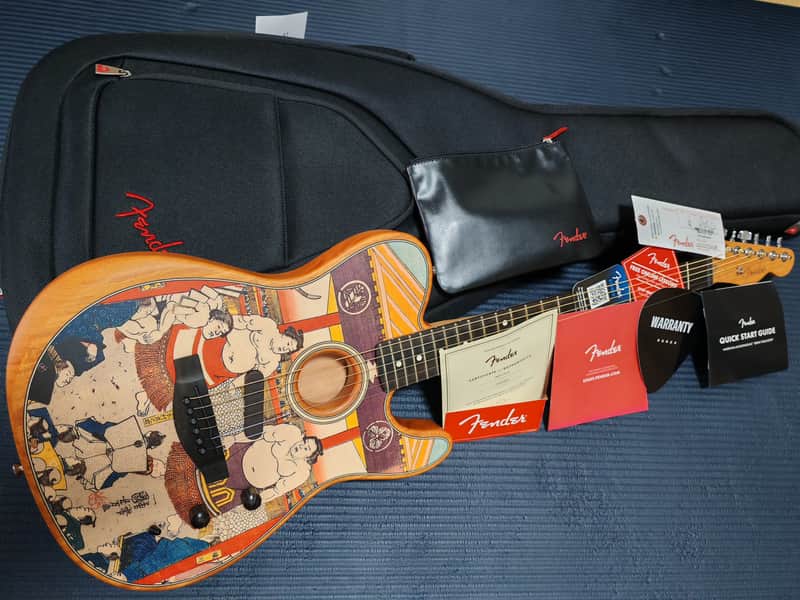 *NEW YEAR SALE* 2025 Fender American Acoustasonic Telecaster Kuniyoshi Collection Sumo - FENDER EXPERIENCE 2025 Tokyo Flagship Exclusive Limited Edition