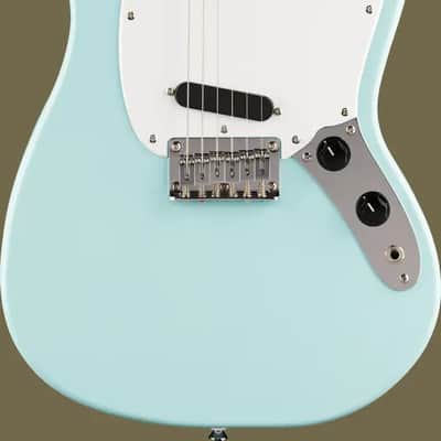 Fender Squier Sonic Mustang Daphne Blue Electric Guitar image 3