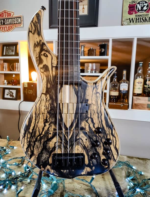 F Bass BN5 Pale Moon Ebony Top with Matching Headstock image 1