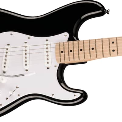 Squier Squier Sonic Stratocaster - Maple Fingerboard - White Pickguard - Black image 4