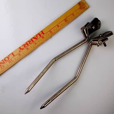 *WFL 2x Gull Wing Bass Drum Spurs Pair Legs Nickel Ludwig Mount#1305 Vintage 50s image 3