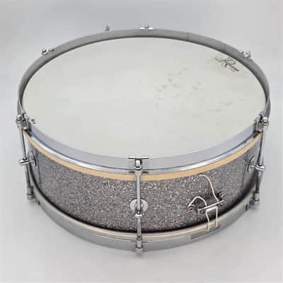 Used Vintage Rogers Banner Single Tension Snare Drum 14x5 Silver Sparkle - Good image 3