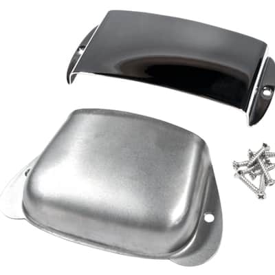 Genuine Fender Vintage Precision/P-Bass Chrome Ashtray Bridge/Pickup Covers Set