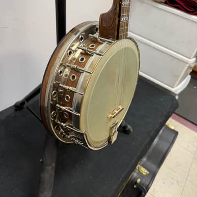 Vintage Gretsch Broadkaster Neck with Orchestrella Body 4-String Tenor Banjo with Resonator and Case image 10