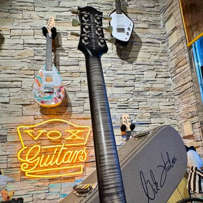 Nik Huber LEFT HANDED KRAUSTER II “ Custom Shop” KORINA & Super Flame Top 2016 Charcoal Black image 12