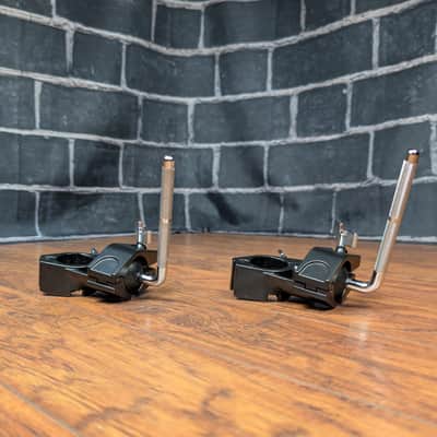 Ross Percussion Drum Rack Clamp 1.5" Multi-Purpose Adjustable 10.5" L-Rod Tom Mount (pair)- Black image 4