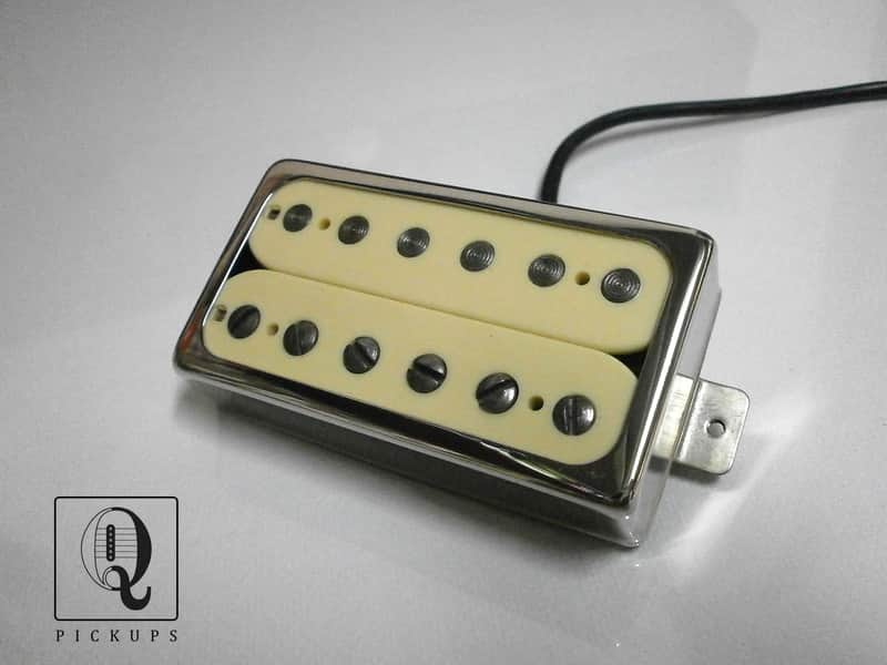 Q pickups  CREAM Open CHROME Cover  Humbucker PAF Guitar Pickup Hand Wound By Q Pickups image 1