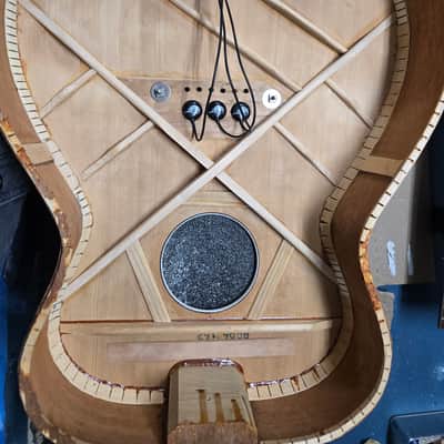 Harmony H162 X-brace Conversion Journey EP001k Pickup Bone Nut and Saddle image 14