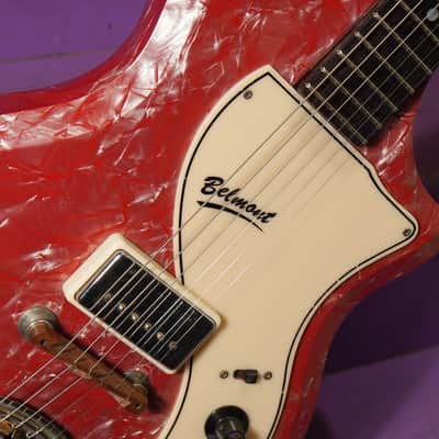 1962 Supro Belmont (National/Valco) Pink Pearloid Electric Guitar (VIDEO! Fresh Refret+Work, Ready) image 6