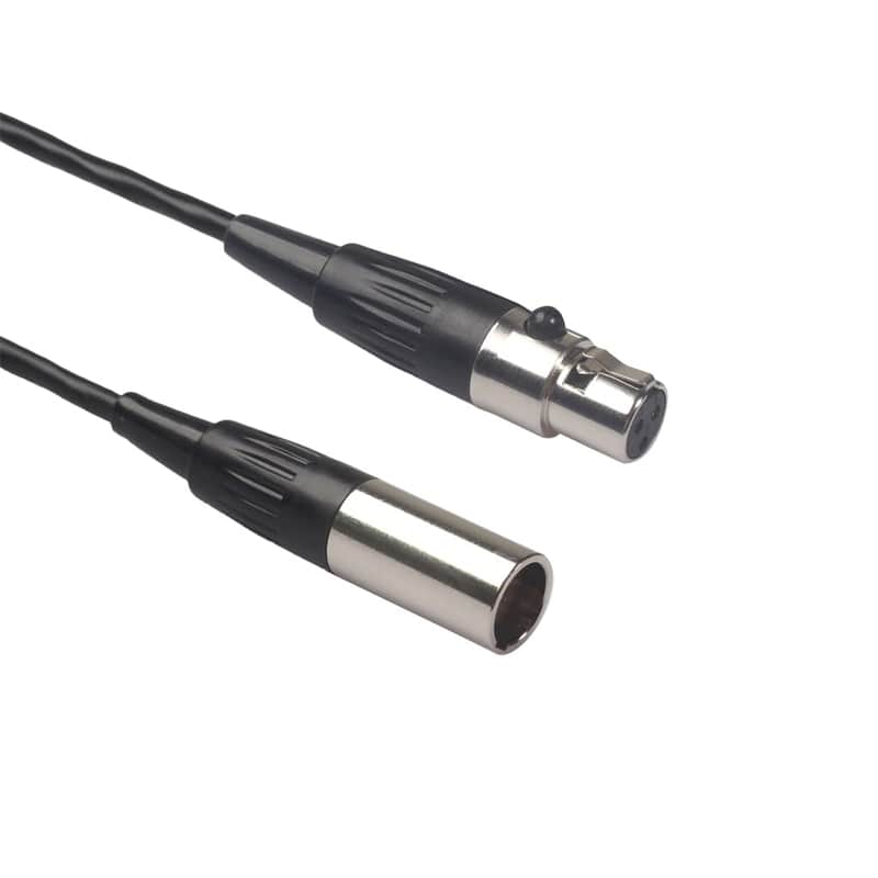 Mini XLR 3 Pin Male to Female Pro Microphone Cable;3-Pin Mini XLR Male to Female Microphone Cable (1 Meter) image 1