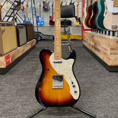 Fender Classic Series '69 Telecaster Thinline Electric Guitar, Maple Fingerboard, 3-Color Sunburst image 2