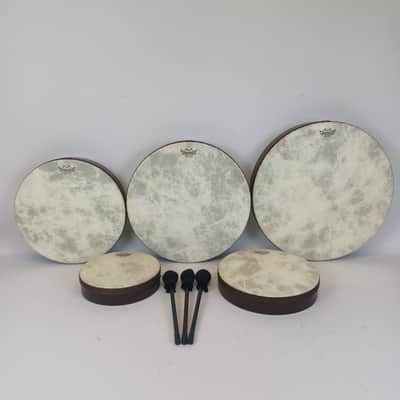 Remo 8",10",12",14",16" Fiberskyn Frame Drums Set 5x-Piece HD-8500-06 Pack World image 1