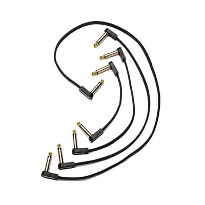 EBS Deluxe Flat 1/4" Patch Cable, Right-Angle to Right-Angle, 18 centimeters image 3