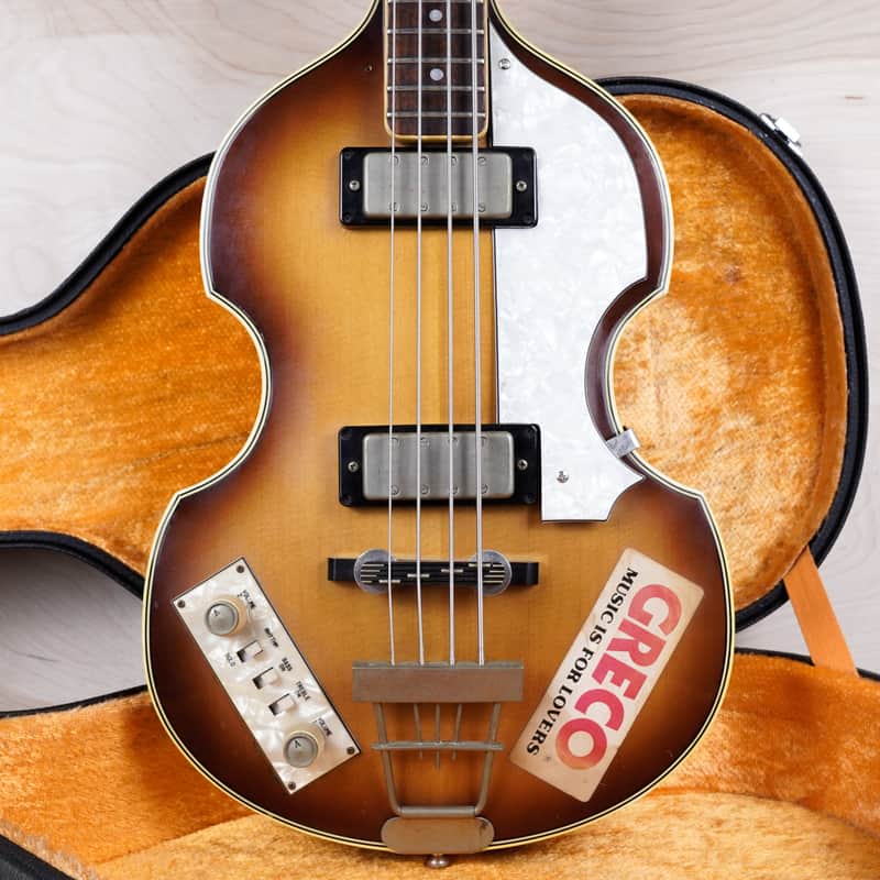 Greco VB500 Violin Bass 1980 Sunburst w/ Hard Case image 1