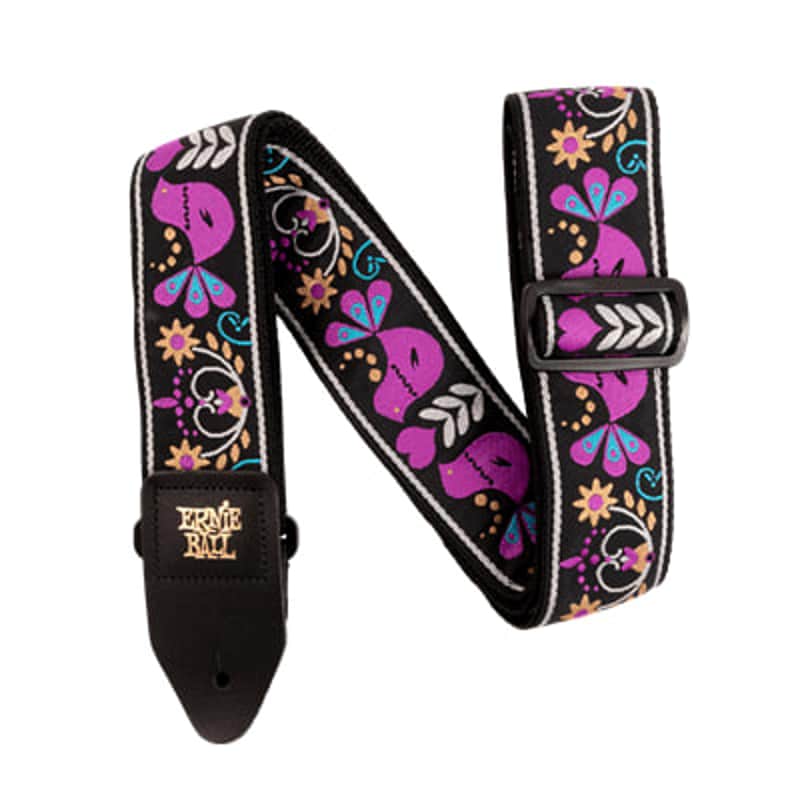 Ernie Ball Ernie Ball Strap Purple Bird Lupin Jacquard Purple ...