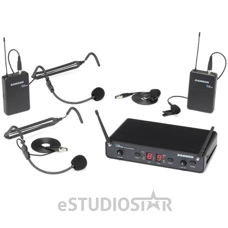 Samson Concert 288 Dual-Channel UHF Wireless Lavalier Mic Presentation System - H Band (470-518 MHz) image 1