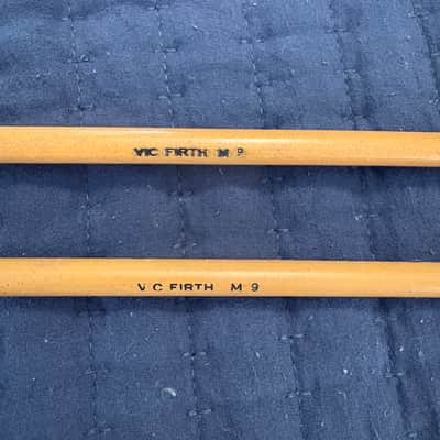Vic Firth M9 HARD Mushroom Cord Wound American Custom Vibes and Marimba Mallets Medium Head image 2