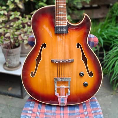 Klira Tone King 345 70s - Sunburst vintage german archtop jazz guitar image 3